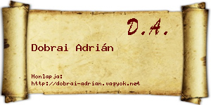 Dobrai Adrián névjegykártya