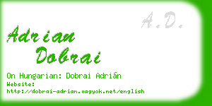 adrian dobrai business card